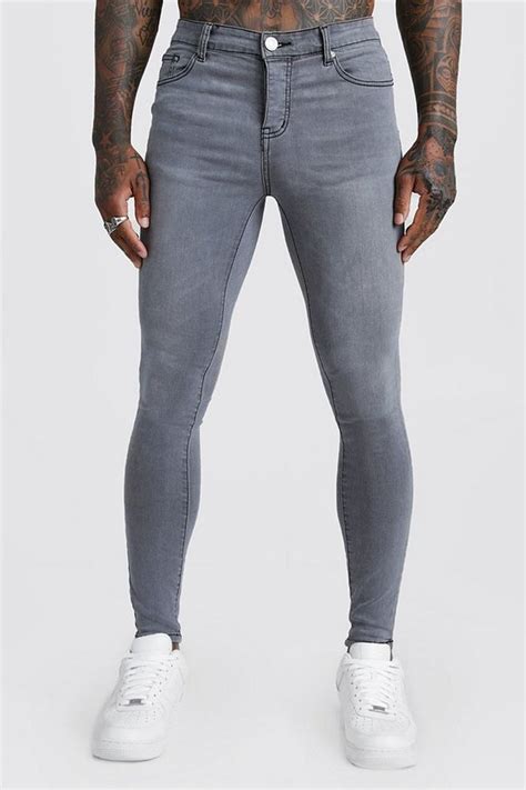 boohooman skinny jeans|boohoo man grey baggy jeans.